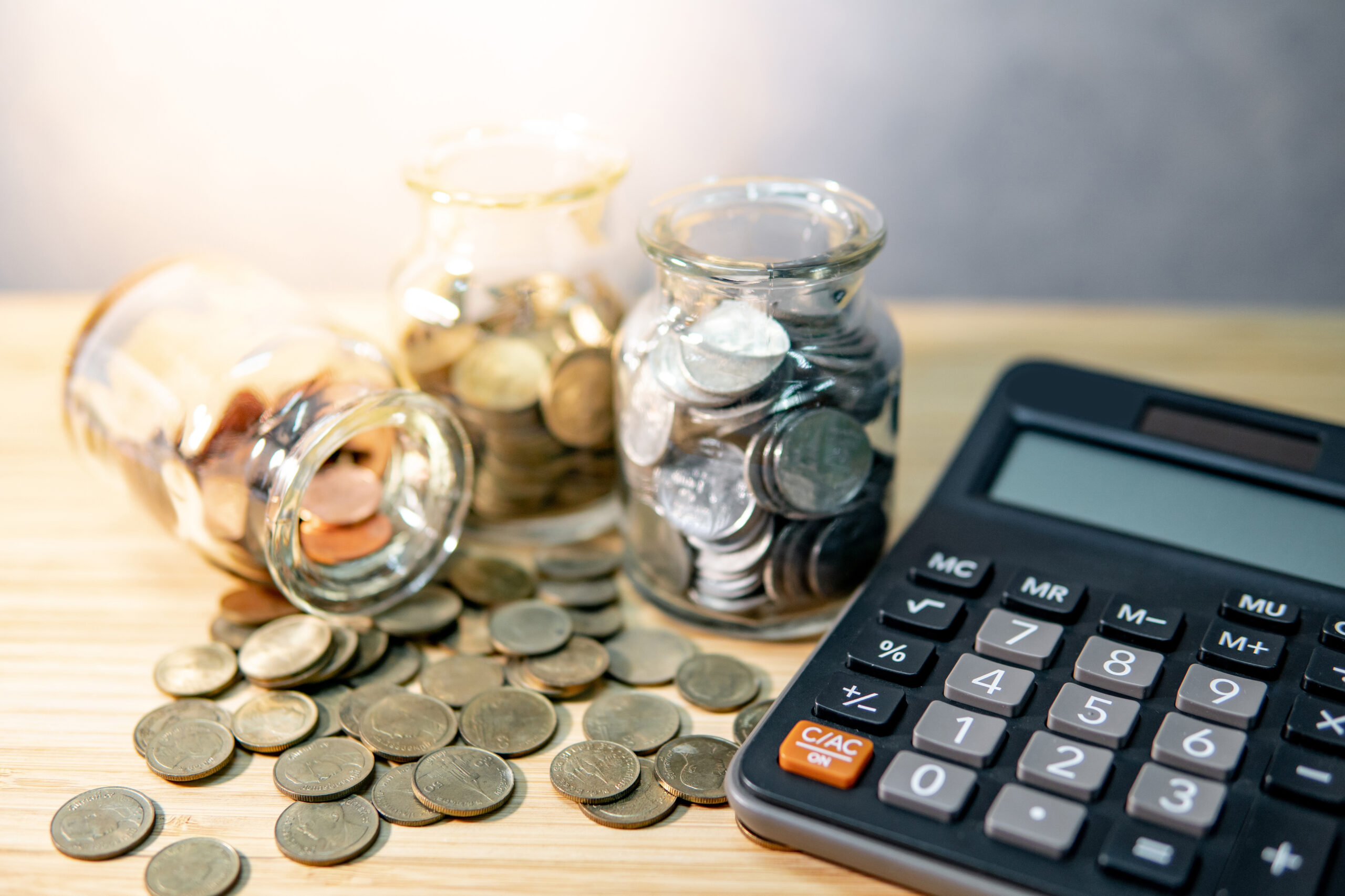 saving money. financial accounting calculation