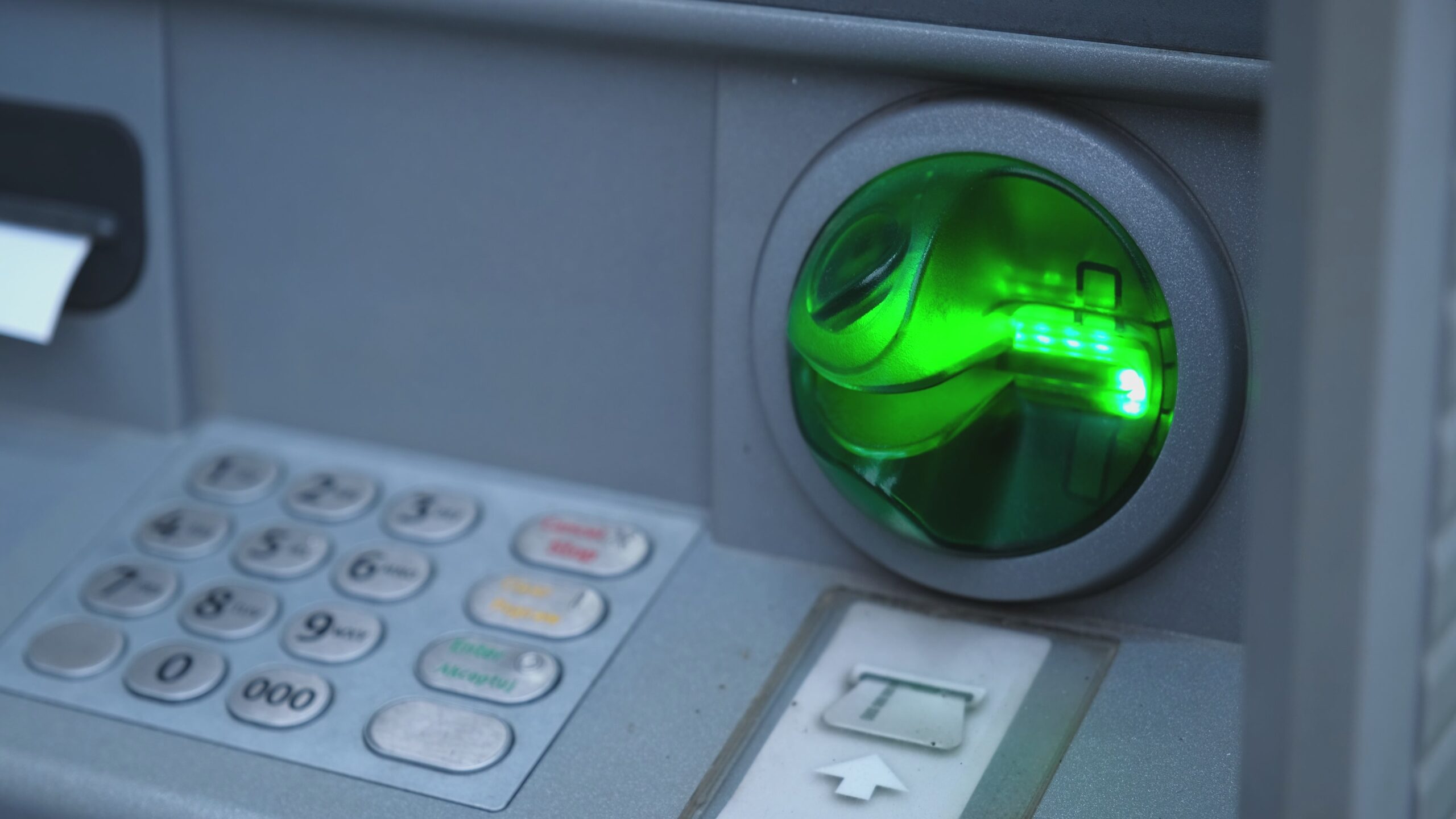 atm numeric keyboard and anti skimming anti phising card reader